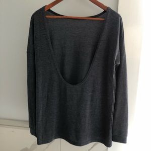 Sexy back navy sweater